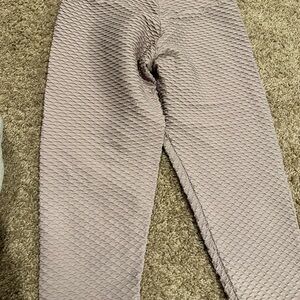 Textured Taupe Leggings